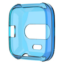 For Fitbit Versa Lite Smart Watch Silicone Protective Case(Transparent Blue)