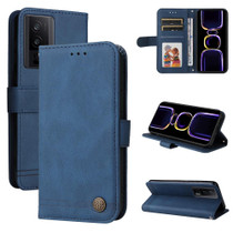 For Xiaomi Redmi K60 / K60 Pro Skin Feel Life Tree Metal Button Leather Phone Case(Blue)