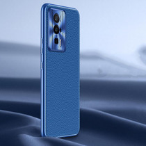 For Xiaomi Redmi K60 Litchi Texture Genuine Leather Phone Case(Blue)