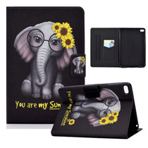 Electric Pressed TPU Colored Drawing Horizontal Flip Leather Case with Holder & Pen Slot For iPad mini 4 / mini 3 / mini 2 / mini(Flower Elephant)