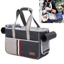 DODOPET Outdoor Portable Oxford Cloth Cat Dog Pet Carrier Bag Handbag Shoulder Bag, Size: 43 x 19 x 26cm (Grey)