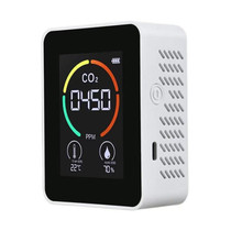 XY-T01 3 in 1 Temperature Humidity and CO2 Display Air Quality Detector, Infrared Sensor(White)