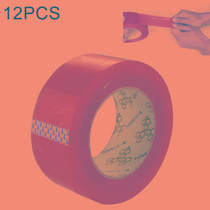 12 PCS 45mm Width 15mm Thickness Package Sealing Packing Tape Roll Sticker(Transparent Yellow)