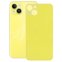 Easy Replacement Big Camera Hole Glass Back Battery Cover for iPhone 14(Yellow)