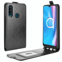 For Alcatel 1SE  2020 R64 Texture Single Vertical Flip Leather Protective Case with Card Slots & Photo Frame(Black)