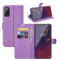 For Wiko Power U20 Litchi Texture Horizontal Flip Protective Case with Holder & Card Slots & Wallet(Purple)