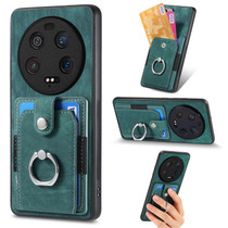 For Xiaomi 13 Ultra Retro Skin-feel Ring Multi-card Wallet Phone Case(Green)