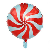 5 PCS Round Candy Lollipop Aluminum Film Balloon for Wedding Party Decoration, Size:45x45cm(Red)