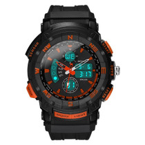 SANDA 775 Watch Male Electronic Watch Adult Middle School Students Youth Multi Functional Sports Water Proof Trend Double Watch(Orange)