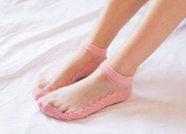 Transparent Breathable Gass Stockings Socks Women's New Retro Card Silk Socks Summer Ladies Ice Socks( Pink)
