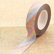 Flash Washi Sticky Paper Tape Label DIY Decorative Tape, Length: 10m( Floral)