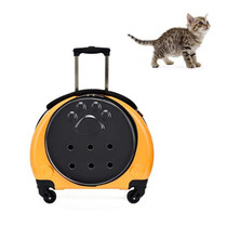 Pet Trolley Case Got Out Portable Pet Bag(Yellow)