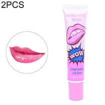 2 PCS Easy Peel Off  Long Lasting Lip Gloss Waterproof Matte  Lipstick Women Cosmetic(Lovely peach)