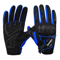 Boodun Motorcycle Electric Car Gloves Riding Off-Road Men And Women Racing Breathable Anti-Fall Gloves, Size: M(Black Blue)