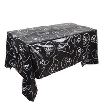 Christmas Halloween Party Event Decoration Tablecloth(Black Ghost)