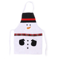 Christmas Cartoon Sleeveless Home Kitchen Apron Dust-proof and Anti-fouling Coveralls(Snowman)