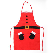 Christmas Cartoon Sleeveless Home Kitchen Apron Dust-proof and Anti-fouling Coveralls(Elderly)