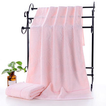 Adult Thick Jacquard Bath Towel, Size: 70 x 140cm(Light Pink)