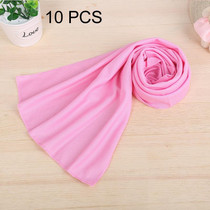 10 PCS Outdoor Sports Portable Cold Feeling Prevent Heatstroke Ice Towel, Size: 30*80cm(Pink)