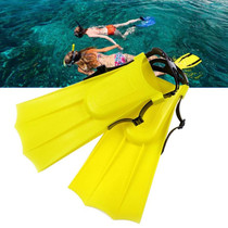 1 Pair Adult Adjustable Fins Swimming Fins Snorkeling Sole, Size:30-35(Yellow)
