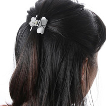 Fashion Women Hair Claw Elegant Mini Simple Colorful Bun Hair Accessories(White)