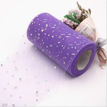 Tulle Roll 25 Yards 13cm Organza Laser Crafts Wedding Decoration Tulle Birthday Party Supplies(Navy Purple)