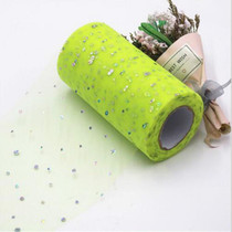 Tulle Roll 25 Yards 13cm Organza Laser Crafts Wedding Decoration Tulle Birthday Party Supplies(Fruit Green)