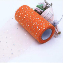 Tulle Roll 25 Yards 13cm Organza Laser Crafts Wedding Decoration Tulle Birthday Party Supplies(Orange)