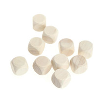 10 PCS 6 Sided Blank Wood Dice Party Family DIY Games Printing Engraving Kid Toys, Size:1.8cm