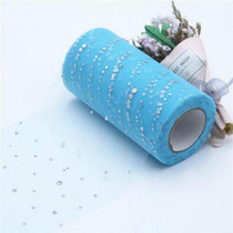 Tulle Roll 25 Yards 13cm Organza Laser Crafts Wedding Decoration Tulle Birthday Party Supplies(Sky Blue)