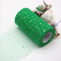 Tulle Roll 25 Yards 13cm Organza Laser Crafts Wedding Decoration Tulle Birthday Party Supplies(Grass Green)