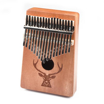 17-Tone Beginner Finger Piano Deer Head Kalimba Thumb Piano(Wooden)