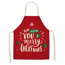 Fabric Linen Cleaning Apron Christmas Party Decoration Apron, Size: 68x55cm(WQ-001529)