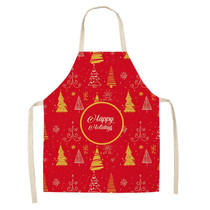 Fabric Linen Cleaning Apron Christmas Party Decoration Apron, Size: 47x38cm(WQ-001521)