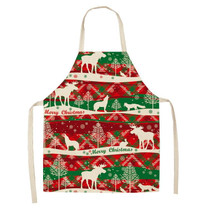 Fabric Linen Cleaning Apron Christmas Party Decoration Apron, Size: 47x38cm(WQ-001520)