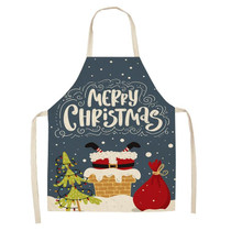 Fabric Linen Cleaning Apron Christmas Party Decoration Apron, Size: 47x38cm(WQ-001516)