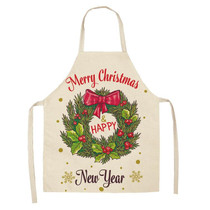 Fabric Linen Cleaning Apron Christmas Party Decoration Apron, Size: 47x38cm(WQ-001502)