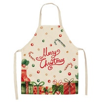 Fabric Linen Cleaning Apron Christmas Party Decoration Apron, Size: 68x55cm(WQ-001524)