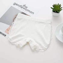 Summer Girls Safety Short Pants Kids Cotton Boxer Briefs Prevent Emptied Shorts, Size: 110(White)