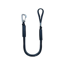 Pier Stainless Steel Clamp Boat Rope Accessories PWC Built-In Buffer Kayak Mooring Cable(Black)