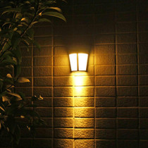 Outdoor IP65 Waterproof Energy Saving Solar Powered LED Wall Lamp Security Light(Warm Light)