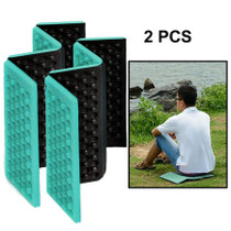 2 PCS Portable Folding Mobile Cellular Massage Cushion Outdoors Damp Proof Picnic Seat Mats EVA Pad(Green)