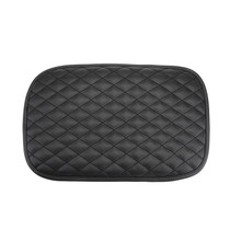 3 PCS Leather Car Universal Central Armrests Pad Anti-Slip Armrest Box Mat(Black)