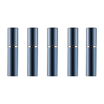 5 PCS Portable Mini Refillable Glass Perfume Fine Mist Atomizers with Metallic Exterior, 5ml(Blue)