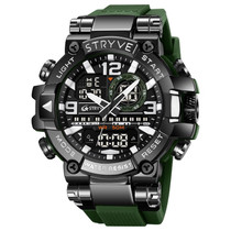 STRYVE S8025 Sports Night Light Electronic Waterproof Watch Multifunctional Student Watch(Army Green)