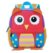 Cute Kid Toddler School Bags Kindergarten Children bag 3D Cartoon Animal Bag(Owl)