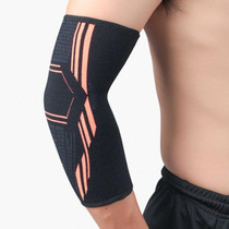 2pcs Sports Elbow Pads Breathable Pressurized Arm Guards Basketball Tennis Badminton Elbow Protectors, Size:  L (Black Orange) 