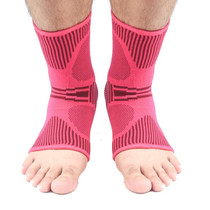 2pcs Sports Ankle Support Breathable Pressure Anti-Sprain Protection Ankle Sleeve Basketball Football Mountaineering Fitness Protective Gear, Specification:  XL (Wine Red) 