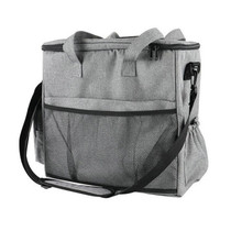 Travel Portable Carry Out Pet Supplies Storage Single-shoulder Bag Without Dog Bowl(Gray)