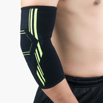 2pcs Sports Elbow Pads Breathable Pressurized Arm Guards Basketball Tennis Badminton Elbow Protectors, Size:  XL (Black Green)